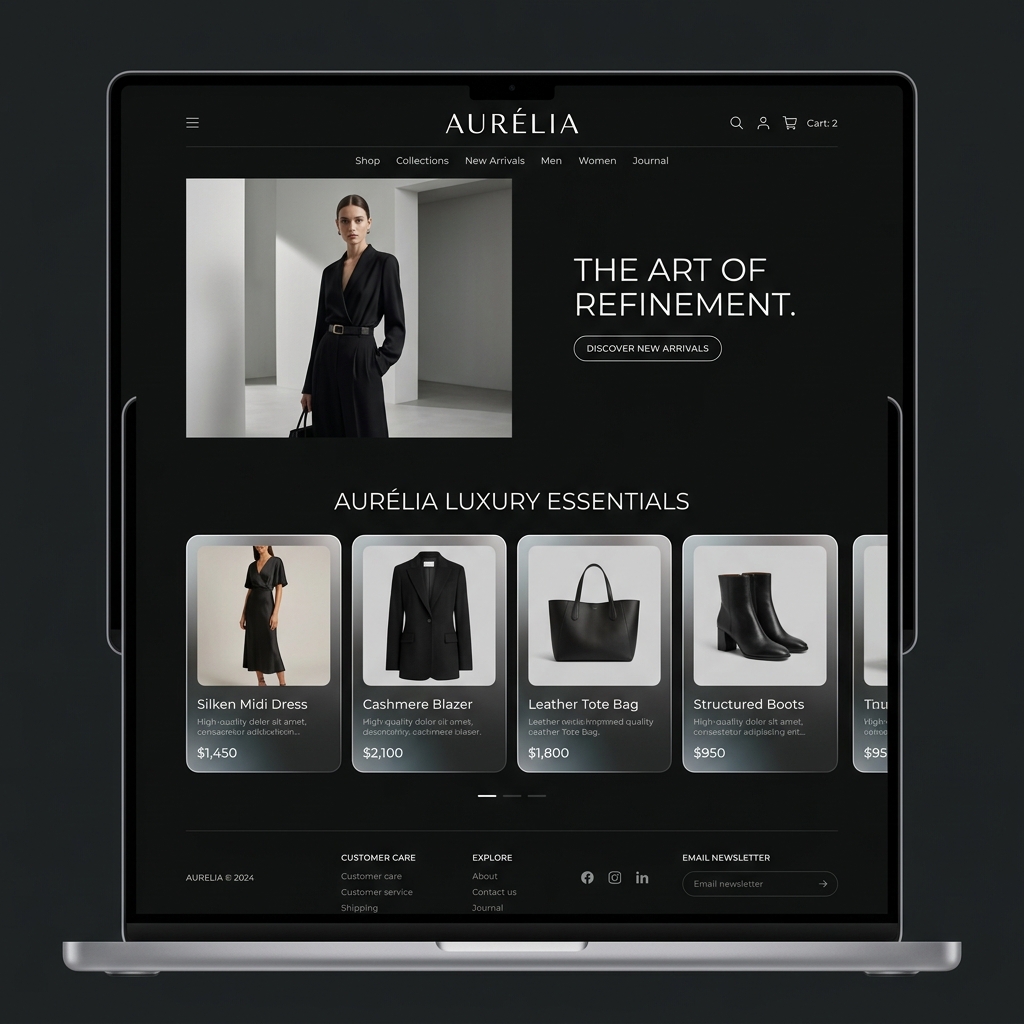 Nova E-Commerce Visual Interface Mockup